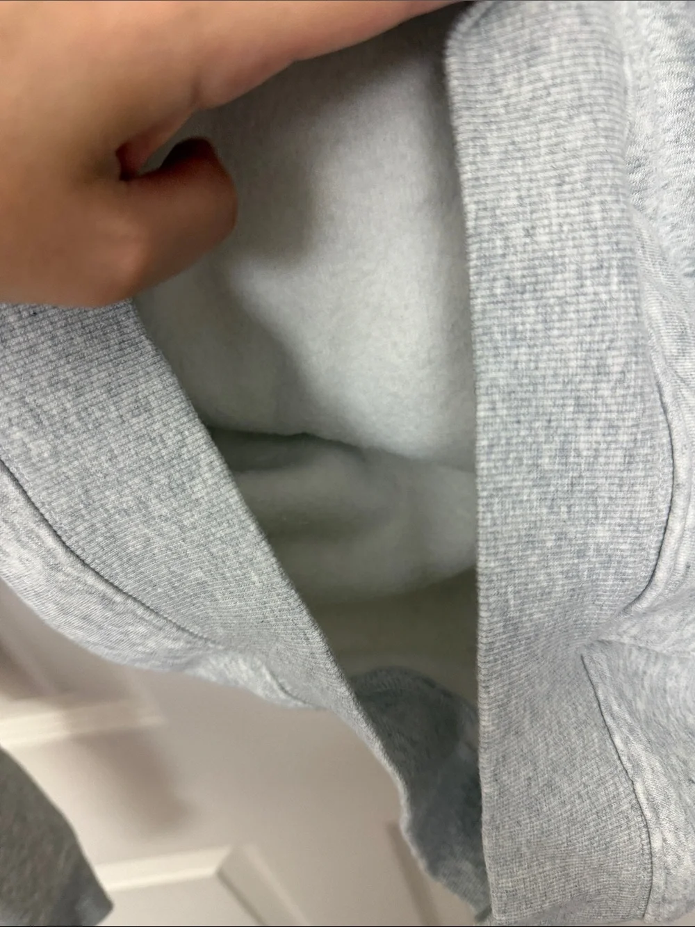 Skims Light Gray Hooded Pullover Sweatshirt